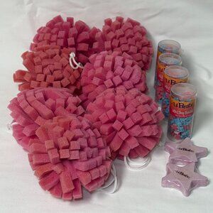 13x LIL' Bratz Foam Bath Body Sponge + Mini Soap + Bath Fizzies Bombs - New